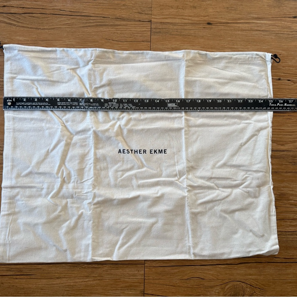 ✨ Aesther Ekme White Cotton Dust Bag – Large Drawstring Pouch ✨